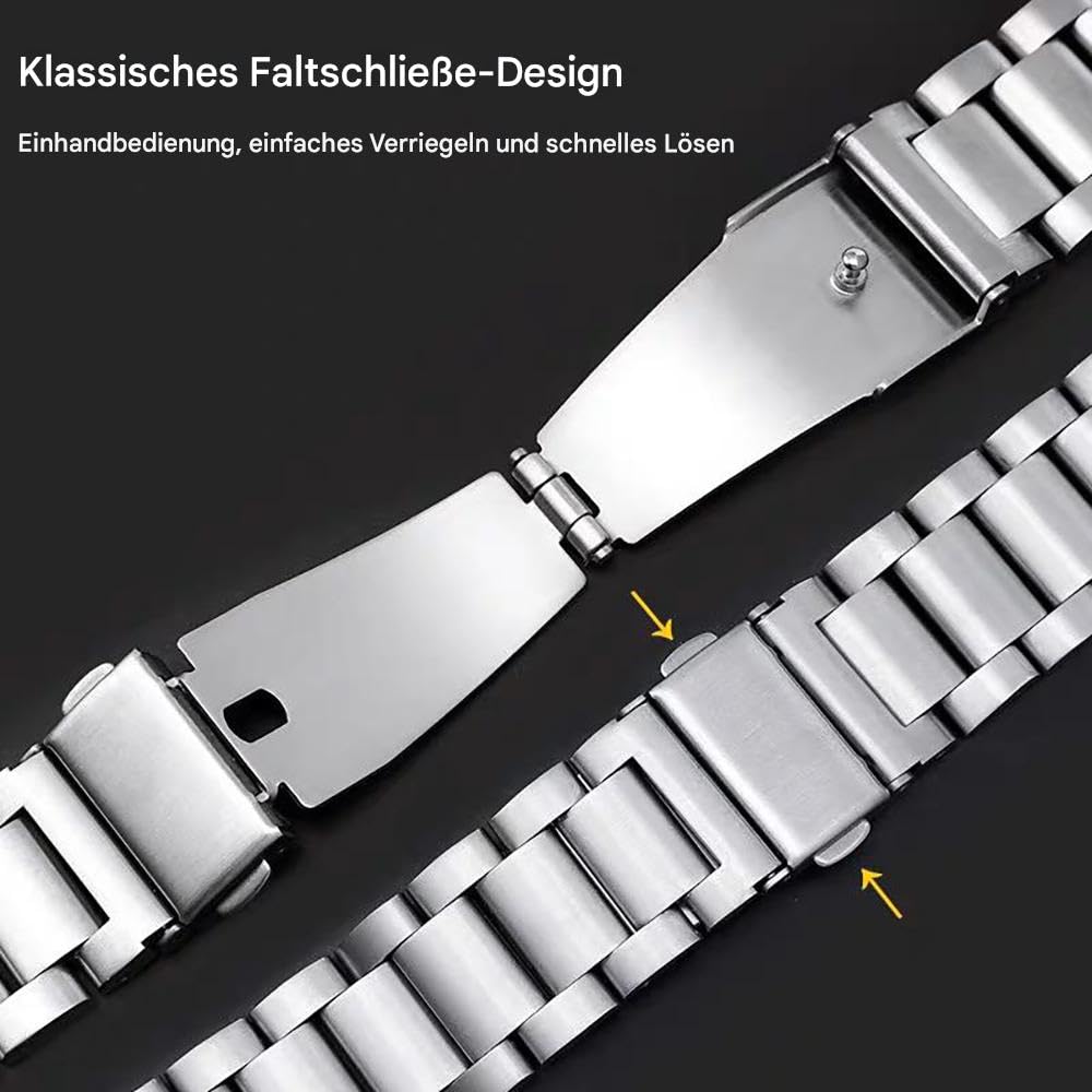 Titan-Uhrenarmband mit Schnellverschluss, 16mm, 18mm, 20mm, 22mm, hochwertiges Metallarmband, kompatibel mit Samsung Galaxy Watch 7/6/5/4/3, Vivoactive 4S/Vivomove 3S/Active S/Venu 2S Männer