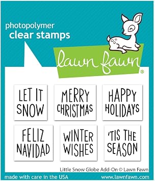Lawn Fawn LF3278 Little Snow Globe Add-On 2X3 Clear Stamp Set