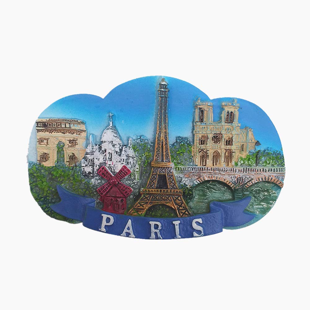 Calendula Magnete 3D Parigi Francia – Souvenir Viaggio, Decorazione Casa Frigo, Fatto A Mano In Resina