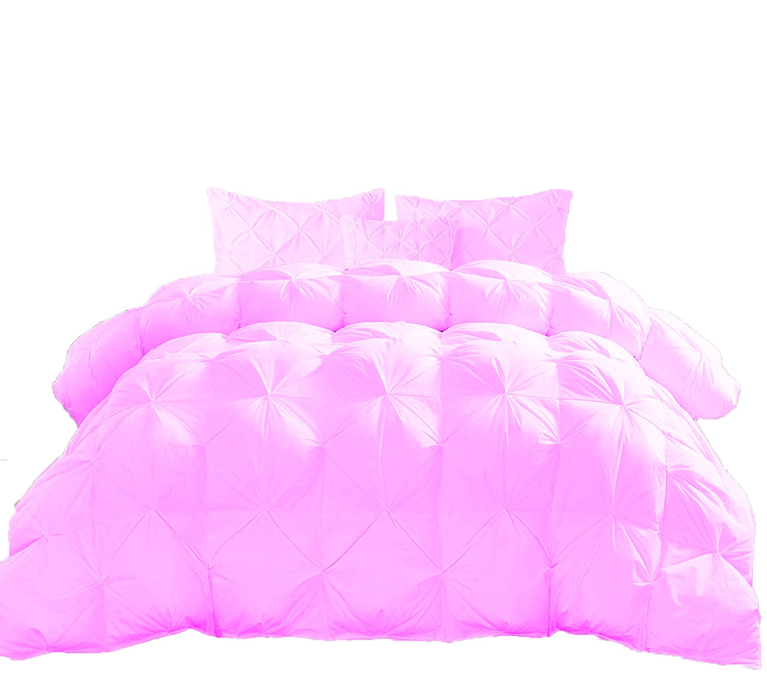 Jackson Hole Home Pink Luxurious Down Comforter- Full Size 82 x 86 Inches 1 Piece All-Season Duvet Insert, 500 GSM with Corner Tabs 100% Egyptian Cotton (Pink Solid)