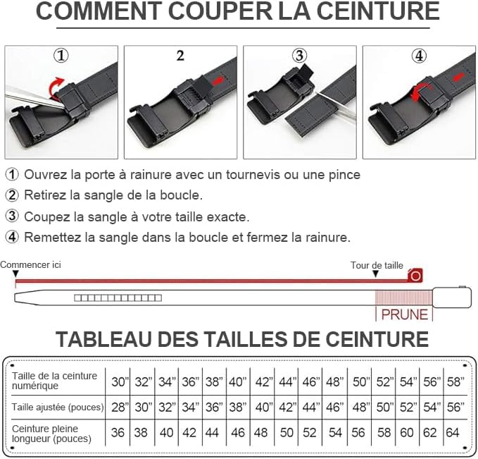 DOOPAI Belt Men, Ratchet Belt Dress Adjustable 1 3/8" Genuine Leather Designer Belt, Size Length Can be Cut, with Gift Box - Image 8