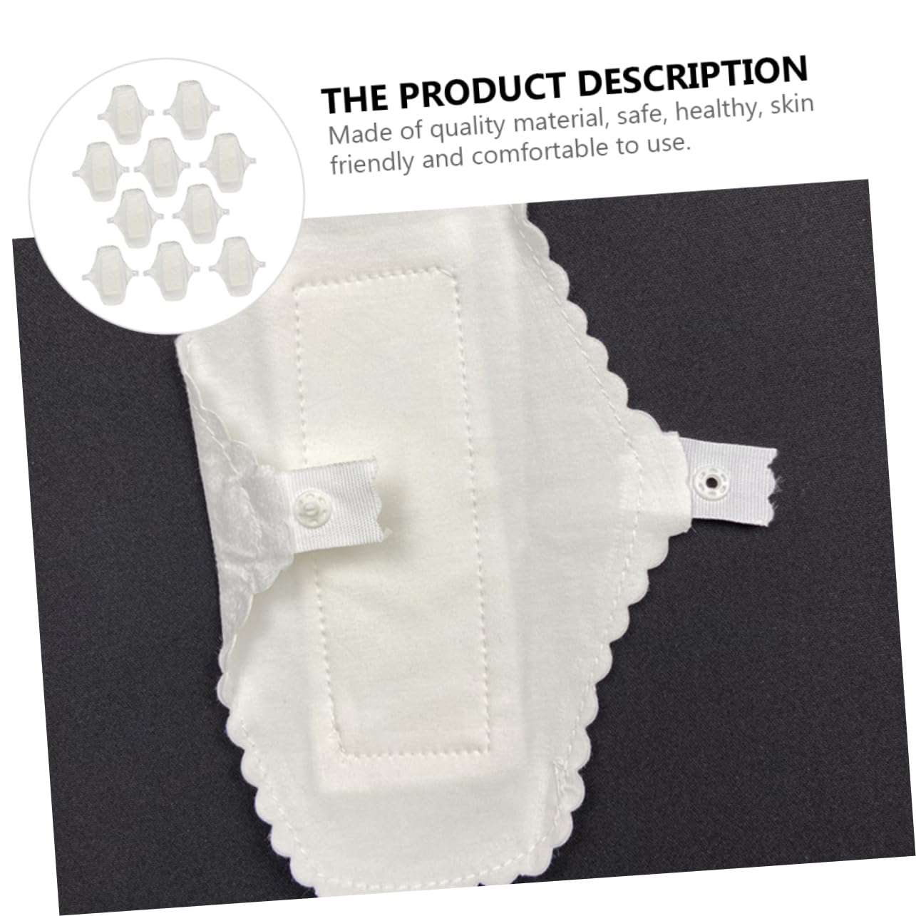 FRCOLOR 3 Juegos De Compresas Menstruales Lavables Para Mujer Reutilizables De Algodón Absorbente Fáciles De Cambiar 10 Unidades X 3