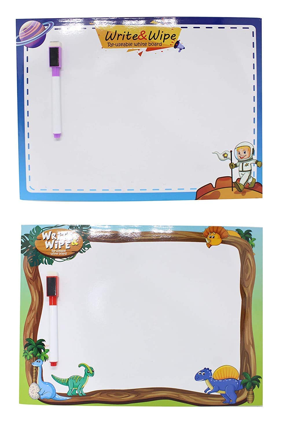 Boxo Set of 2 Educational Learning Double Sided White Writing and Drawing Board/Slate with Marker for Kids (B0BY56VYKV) Amazon Price History, Amazon Price Tracker