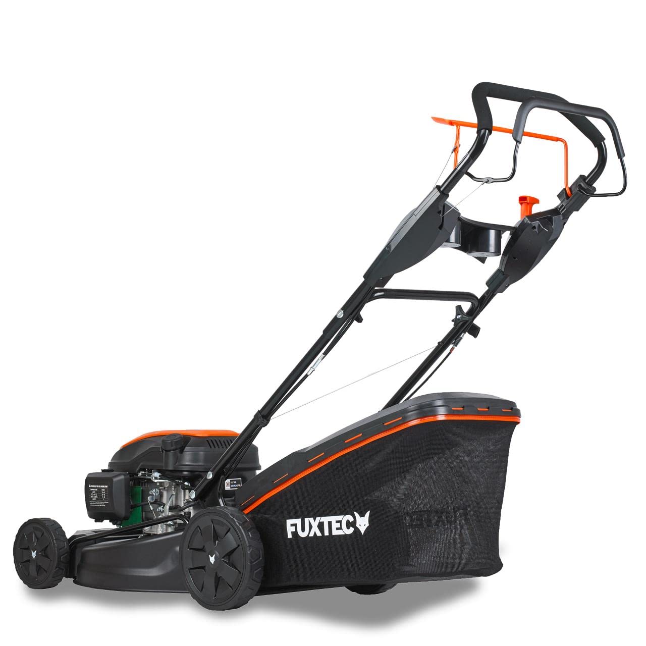 Kosiarka spalinowa FUXTEC 4w1 FX-RM5170PRO, 4 KM / 2,9 kW, szer. koszenia 51 cm, 7 poziomów (25–75 mm), elastyczny naped, 4-suwowa, kosz 60 l, mulczowanie i wyrzut boczny