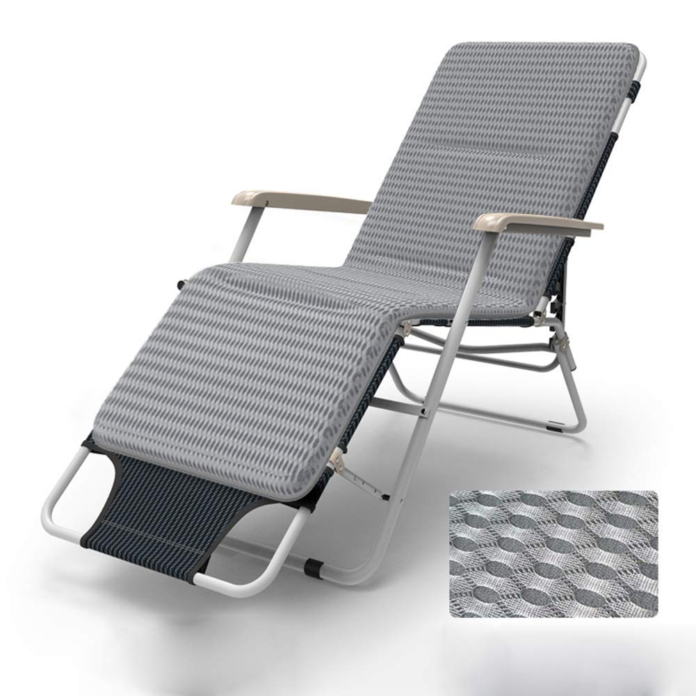 Chaise longue de jardin haut de gamme inclinable avec coussin moelleux intégrés