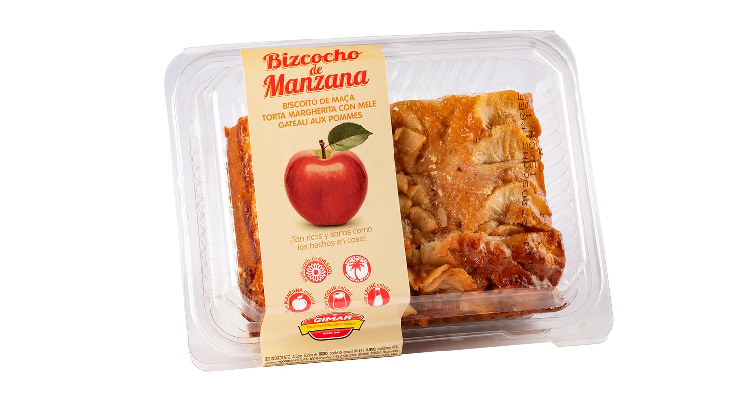 Bizcochos Surtidos Gimar Pack 4 Bizcochos: Bizcocho Nueces - Bizcocho Zanahoria - Bizcocho Manzana - Bizcocho Yogurt - Pack de 4 Bizcochos. — view 3