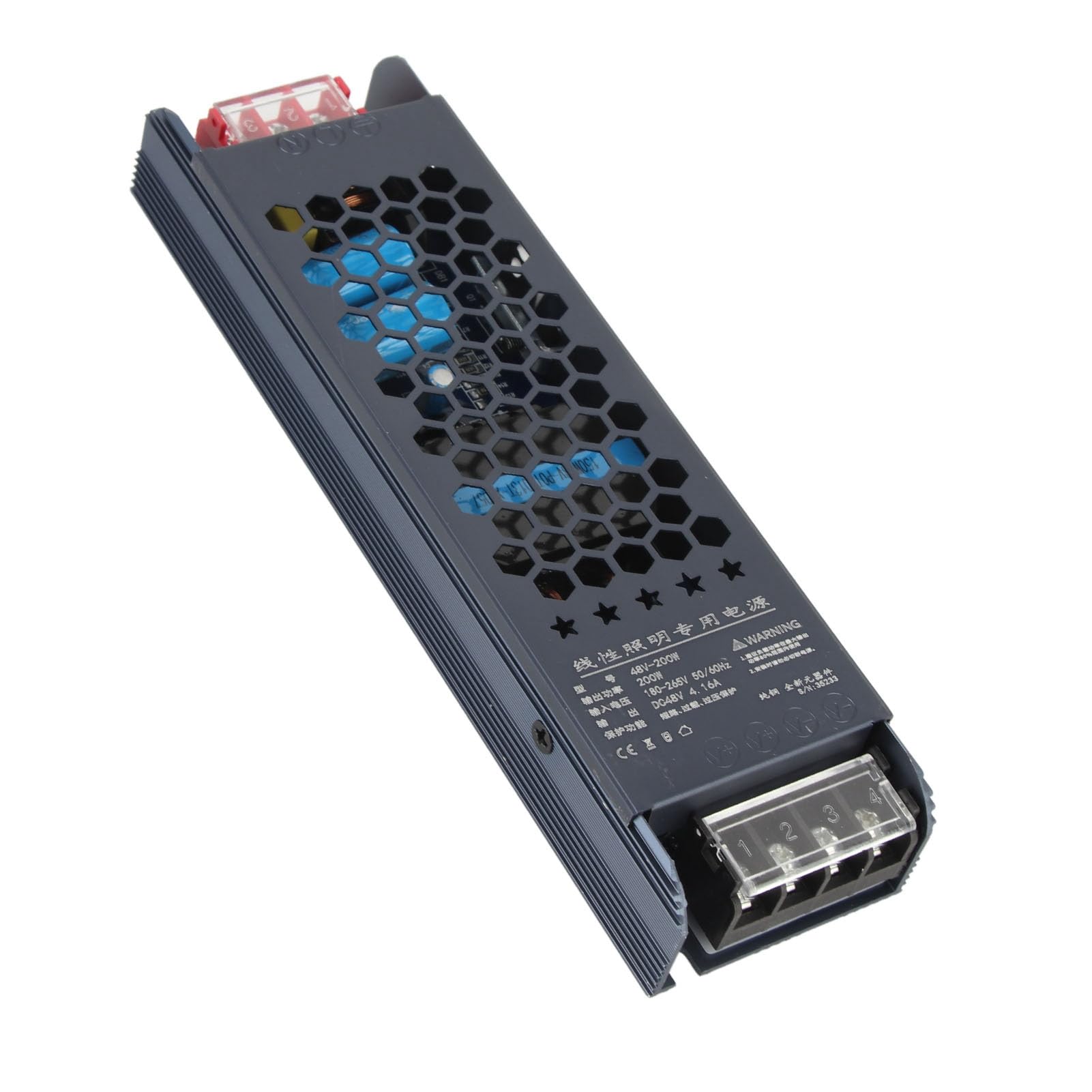 Blackull Power Powerply 48V Powerply LEDing Powerply Driver, 48V AC180-250V, Transformateur T, LED Powerply avec Conception de Bande (200W)