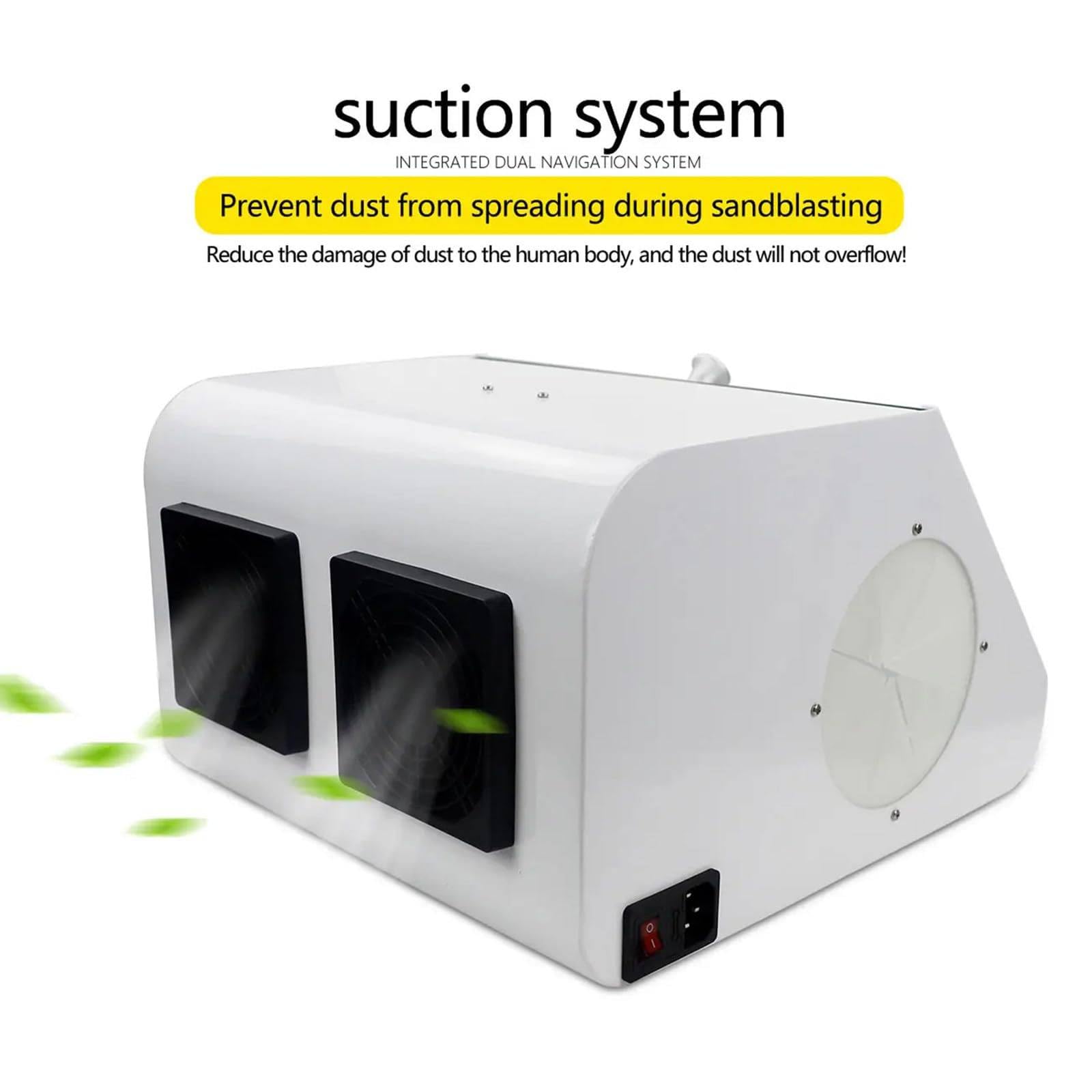 Scatola per la polvere da laboratorio odontotecnico,cabina di sabbiatura modulare,scatola per la lucidatura e la molatura da laboratorio,aspiratore per polvere,luce LED da 5500k e doppia ventilazione