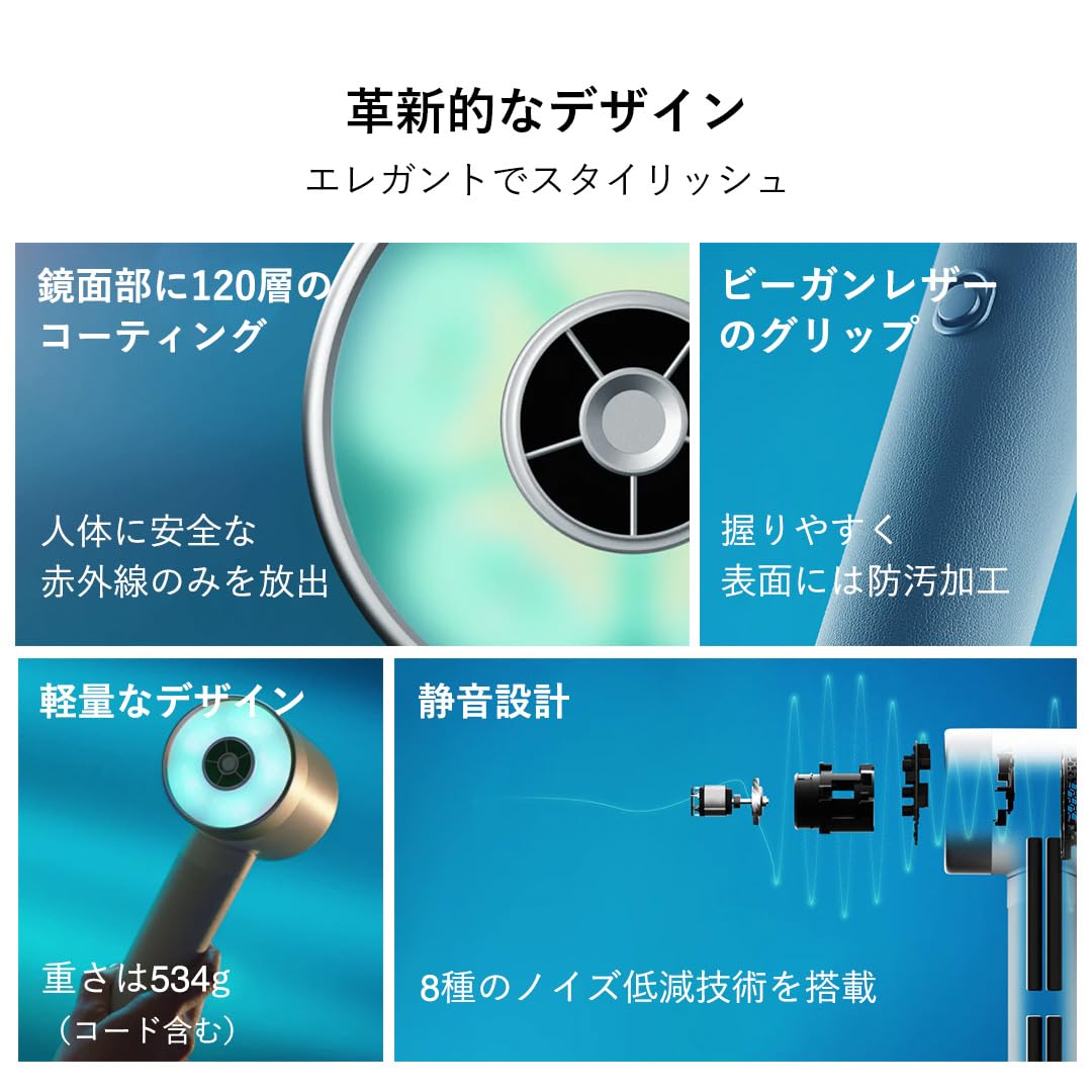 Zuvi公式】Zuvi Halo 光ヘアケアドライヤー 有線モデル 680W
