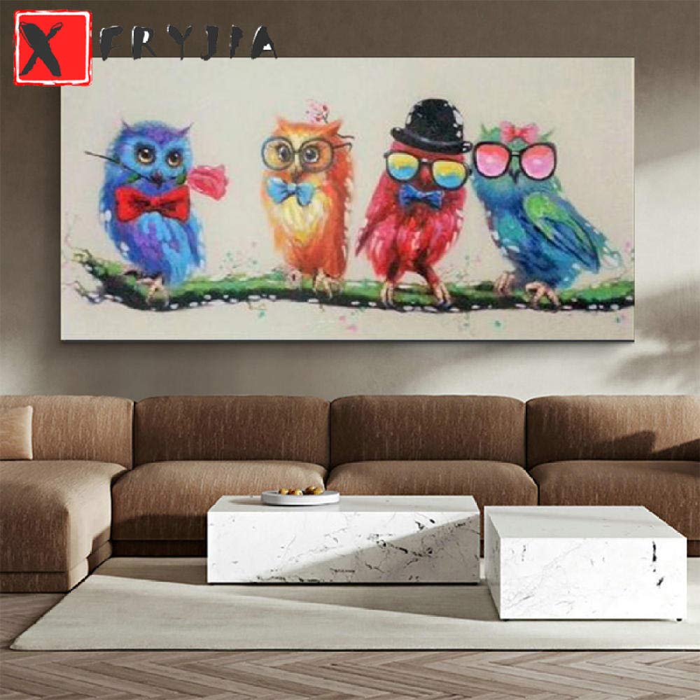Diamond Painting colorato divertente Mr Bird fai da te 3D diamante ricamo pieno quadrato rotondo trapano mosaico diamante immagine decorazione casa quadrato 70x140cm