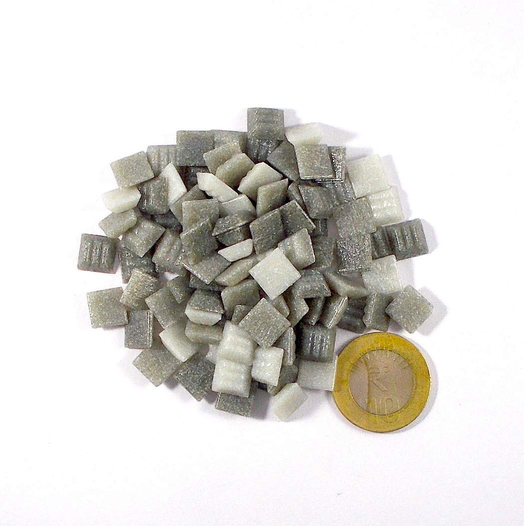 Sai Mosaic Art 10x10mm Vitreous Assorted Grey Mosaic 100 Gm Pack-image-27
