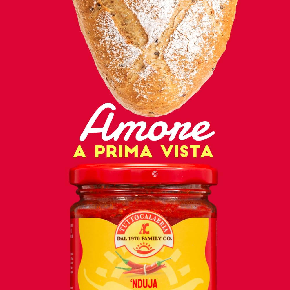 Tutto Calabria - Nduja di Spilinga Artigianale, Salame Spalmabile e Cremosa in Vasetto da 170g - Ideale per aperitivi bruschette e pizza (Confezione da 3)
