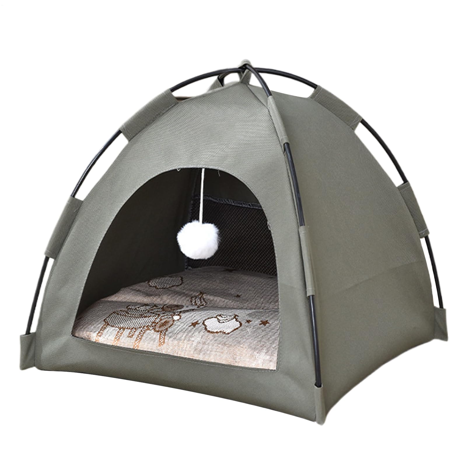 Pet Tent, Cat House, Waterproof Portable Shelter, Breathable Oxford Fabric, Indoor Outdoor Travel Use, Kitten Tent Bed, Foldable Dog Crate, 15.75x15.75x15.75 Inches