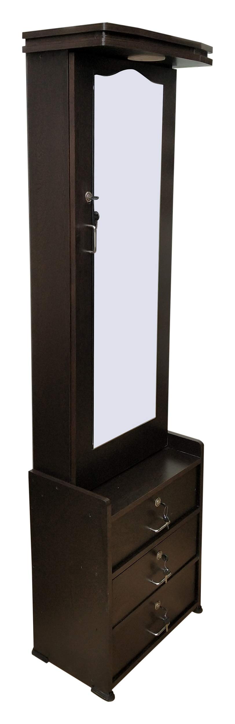 generic Engineered Wood Hudson'S Beuza Dressing Table In Dark Walnut Color-picture-2
