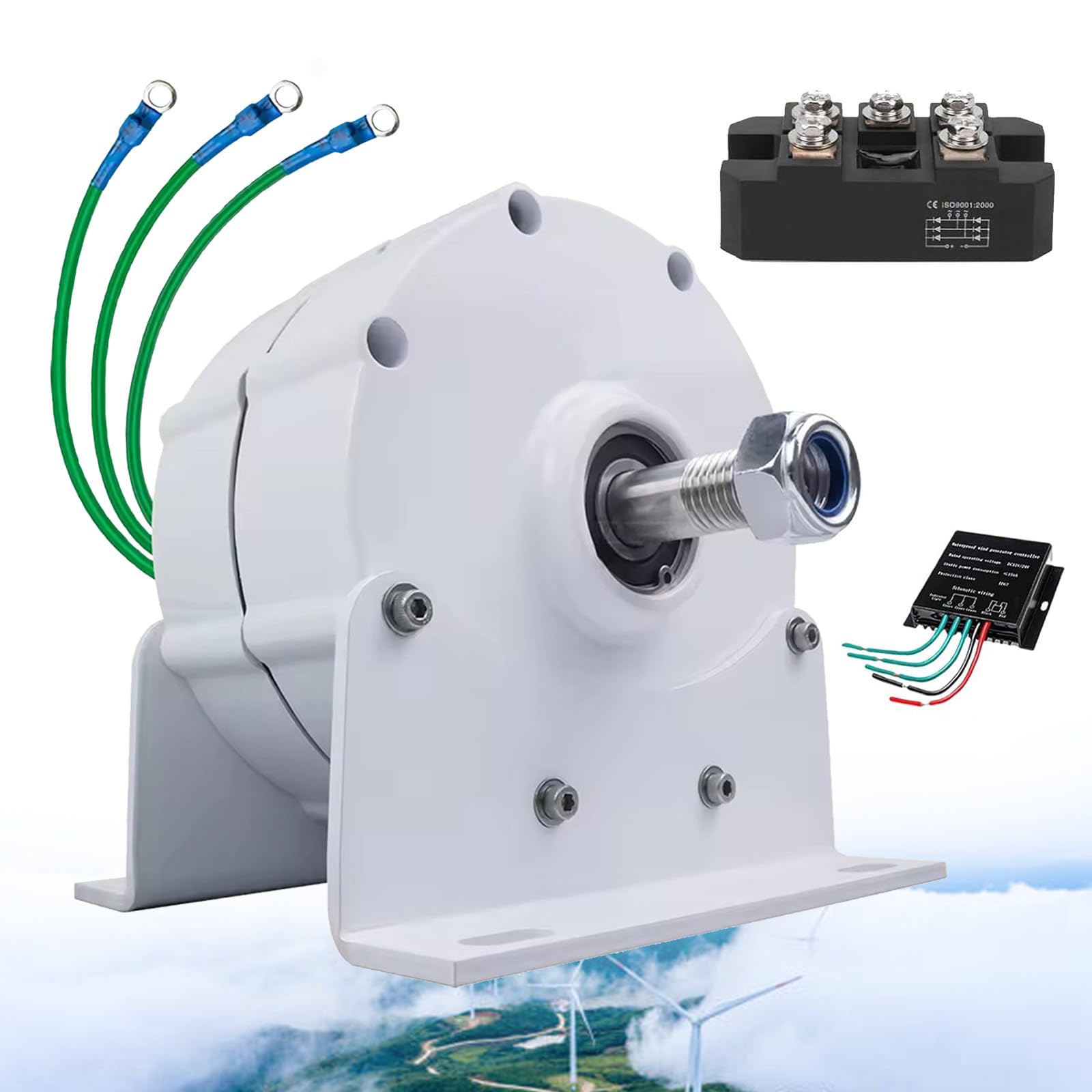 Générateur à aimant permanent multi-tension 12V à 220V : alternateur triphasé à haut rendement