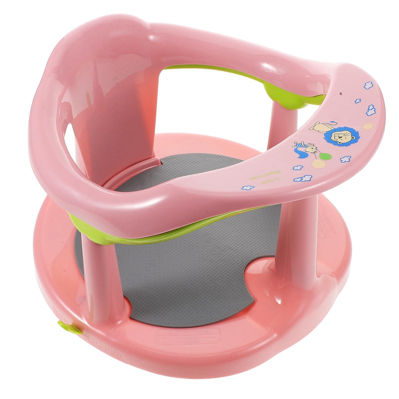 Asiento de Baño Antideslizante para Ñiño Recién Nacido, Diseño Versátil en Pp y Tpr, Color Rosa, Cómodo para Baño Infantil de Verano