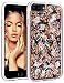 HoneyAKE Case for iPhone 7 Plus Case iPhone 8 Plus Case Handmade Genuine Shells Glitter Bling Shock Absorbing Hybrid Protective Phone Case for iPhone 6 Plus 6s Plus 7 Plus 8 Plus, Rose Gold