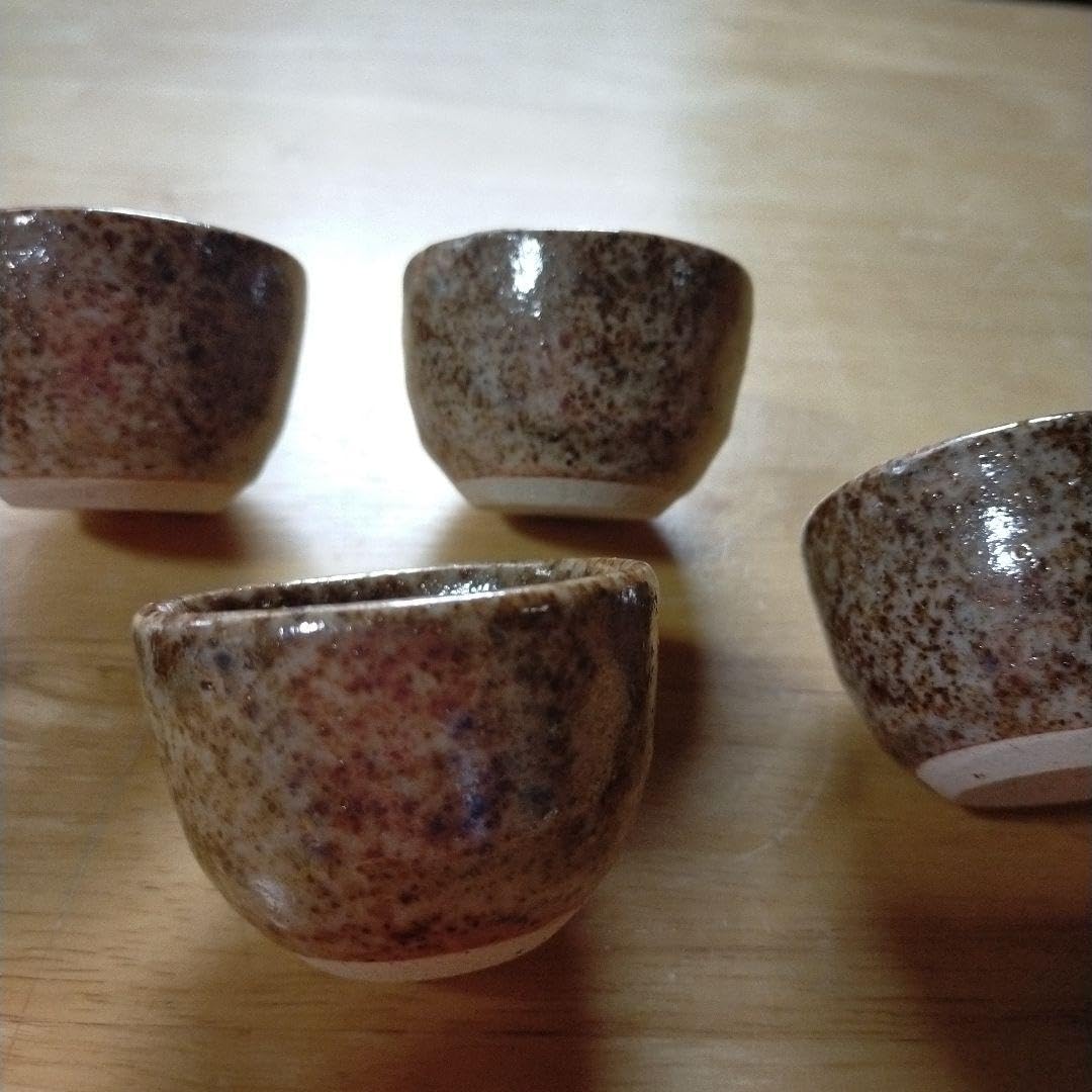 Amazon.co.jp: 清山窯 御嶽灰釉 ぐい呑 5個セット 茶道具 : ホーム 