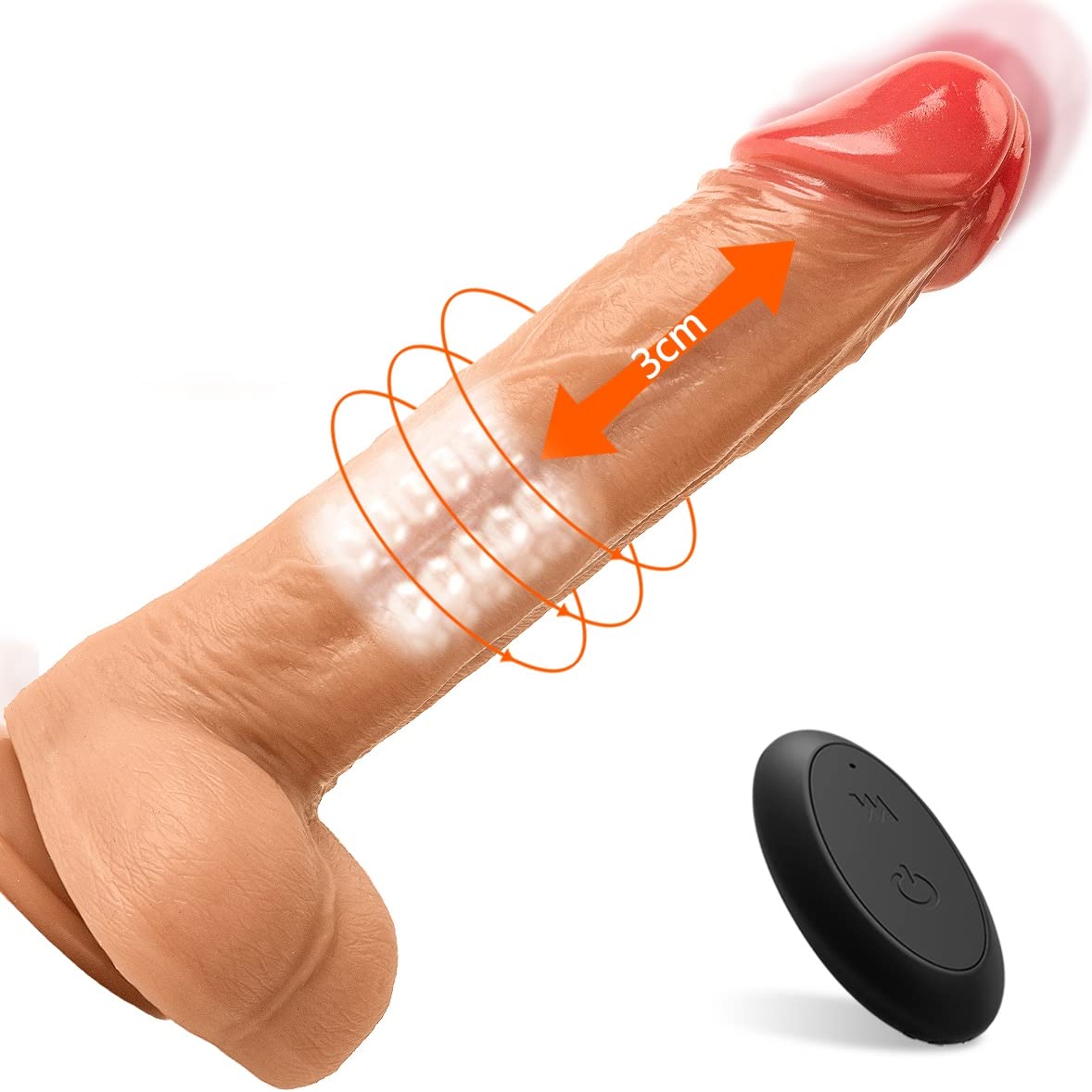 22Cm 𝐆𝒐D𝖾M𝒊Chéhomme Pour Gay Cháuffant Gọde Vîbrọ-Mássẹur Telecommande Gros Gōdémīchéts Vîbrant Gōd Vîbrọ Femme Va Et Viént Họmme