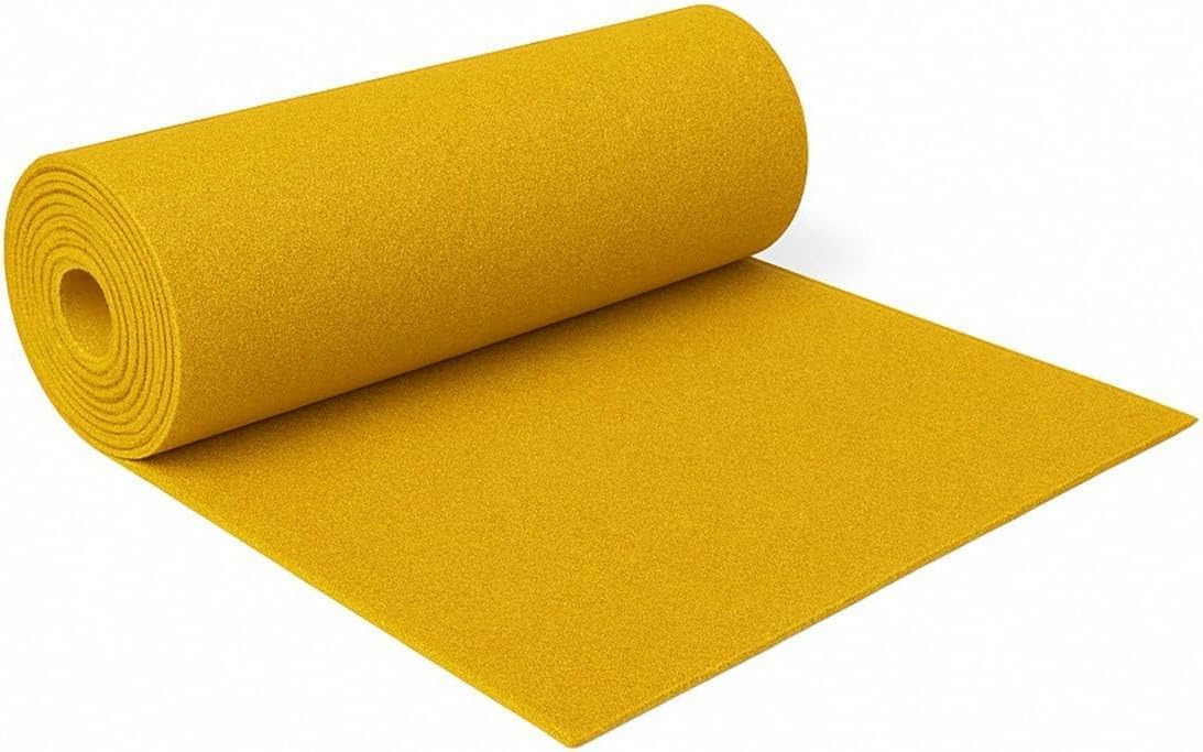 Moqueta ferial de pasillo de gran durabilidad alfombra amarilla para eventos y pasarelas