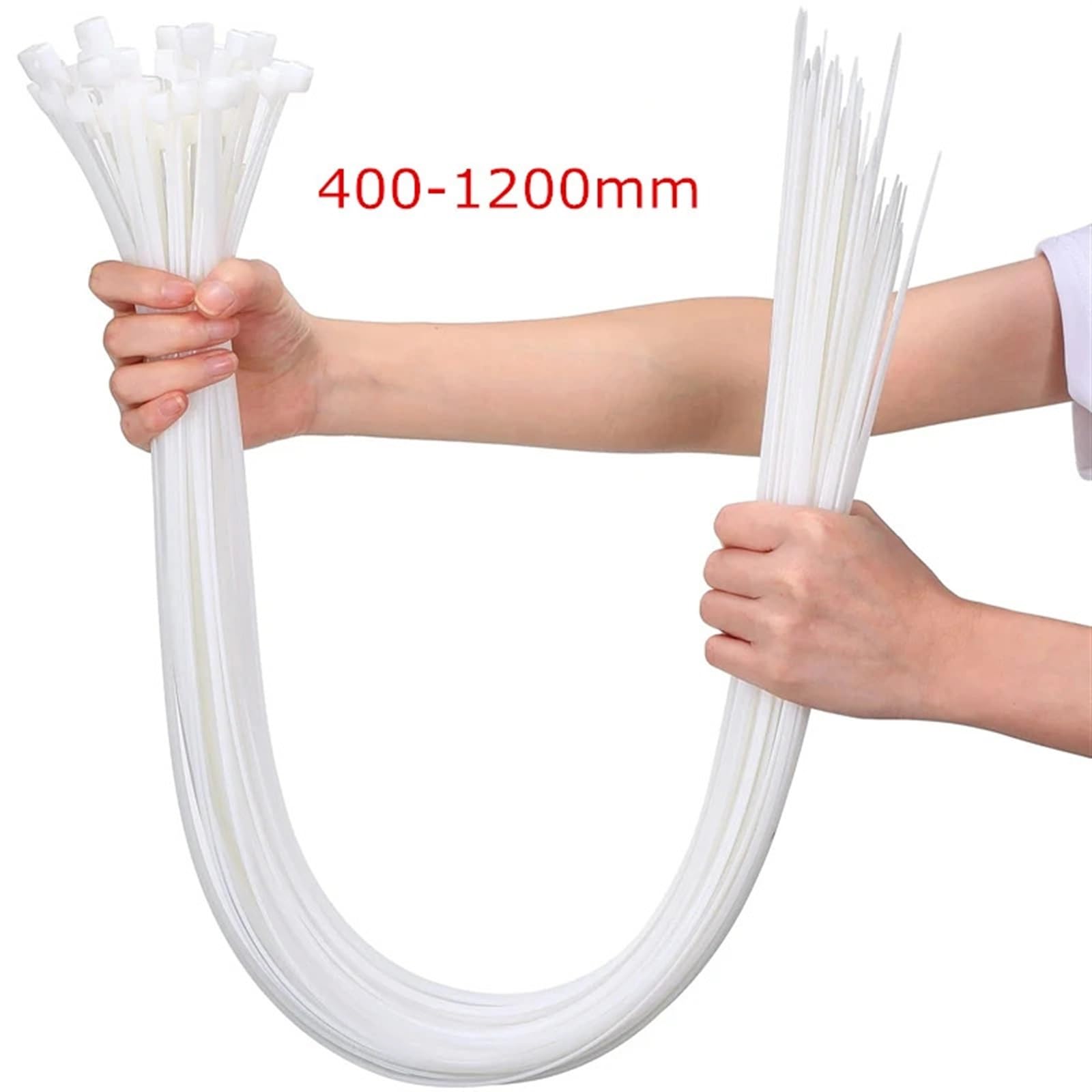 W 10mm 100 pièces L400-1000mm GB blanc autobloquant en Nylon industriel attache de câble fixer câble organisateur fil câble ZipTie (Color : Black, Size : 10x1000-100pcs)