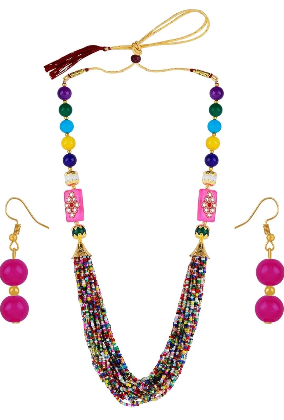 CHITAANSH Kuberaa jewellery beautiful multicolor Necklace for festive seson. (B0DHNHZX25) Amazon Price History, Amazon Price Tracker