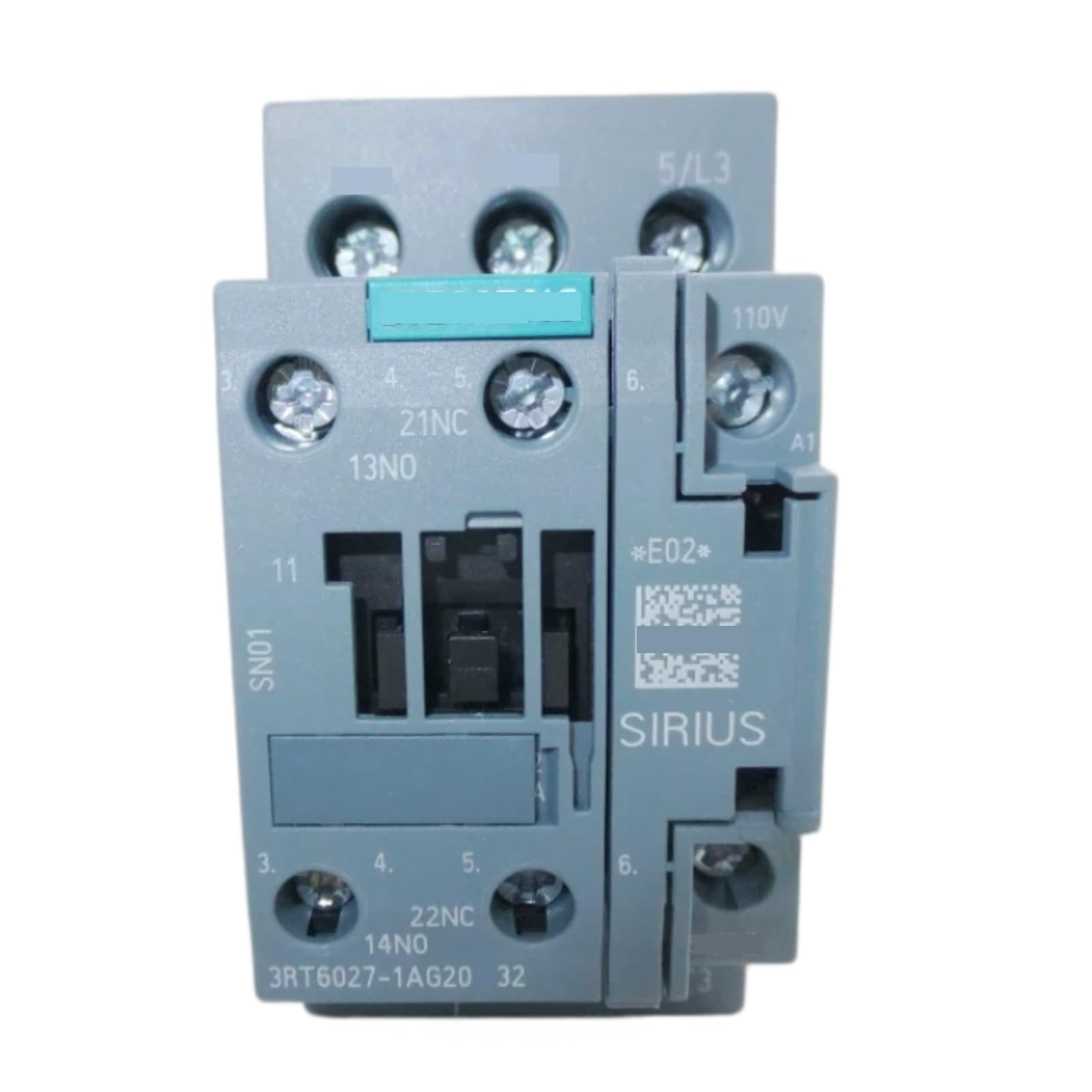JHSLJCQS Contactors 3RT6027-1AG20 3RT60271AG20, AC110V DIN Rail Mount Contactor