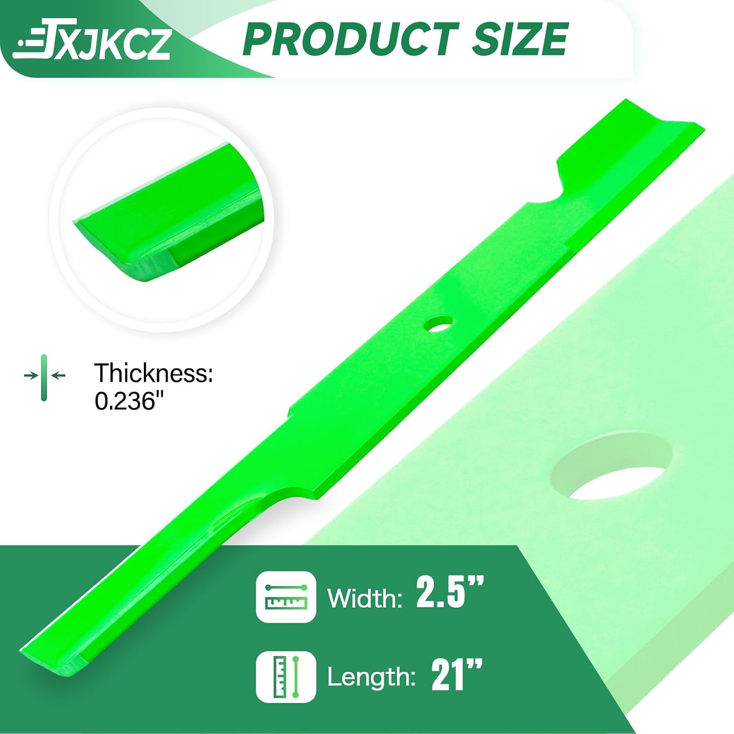 61" Deck Mower Blades Fit for Sc ag Turf Tiger Cheetah SCZ61RD-31FX SCZ61V-31FX Lawn Mower Replaces OEM 482881 481159 182001(Air Lift Notched) 3 Pack