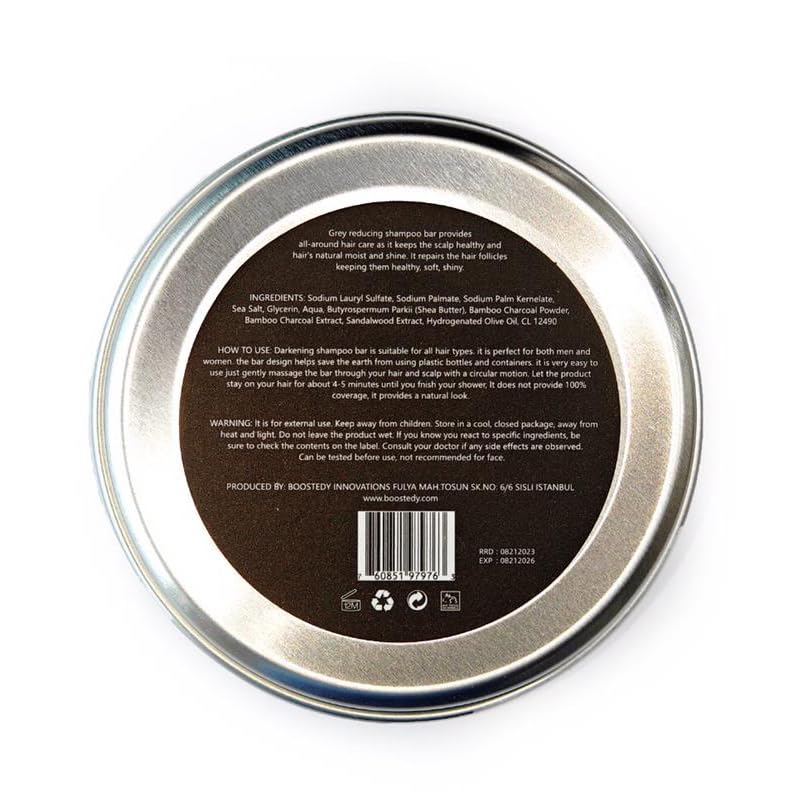 Miniatura 5 de Grey Hair Restoring Solid Shampoo Bar - Carbón de bambú Tratamiento especial para oscurecer naturalmente el cabello gris y blanco, 2.15 onzas