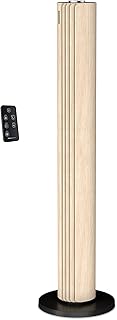 Rowenta Urban Cool Silent Tower Fan with 3 speeds, oscillation, remote control, timer, 3 Speeds, Black + Wood Effect