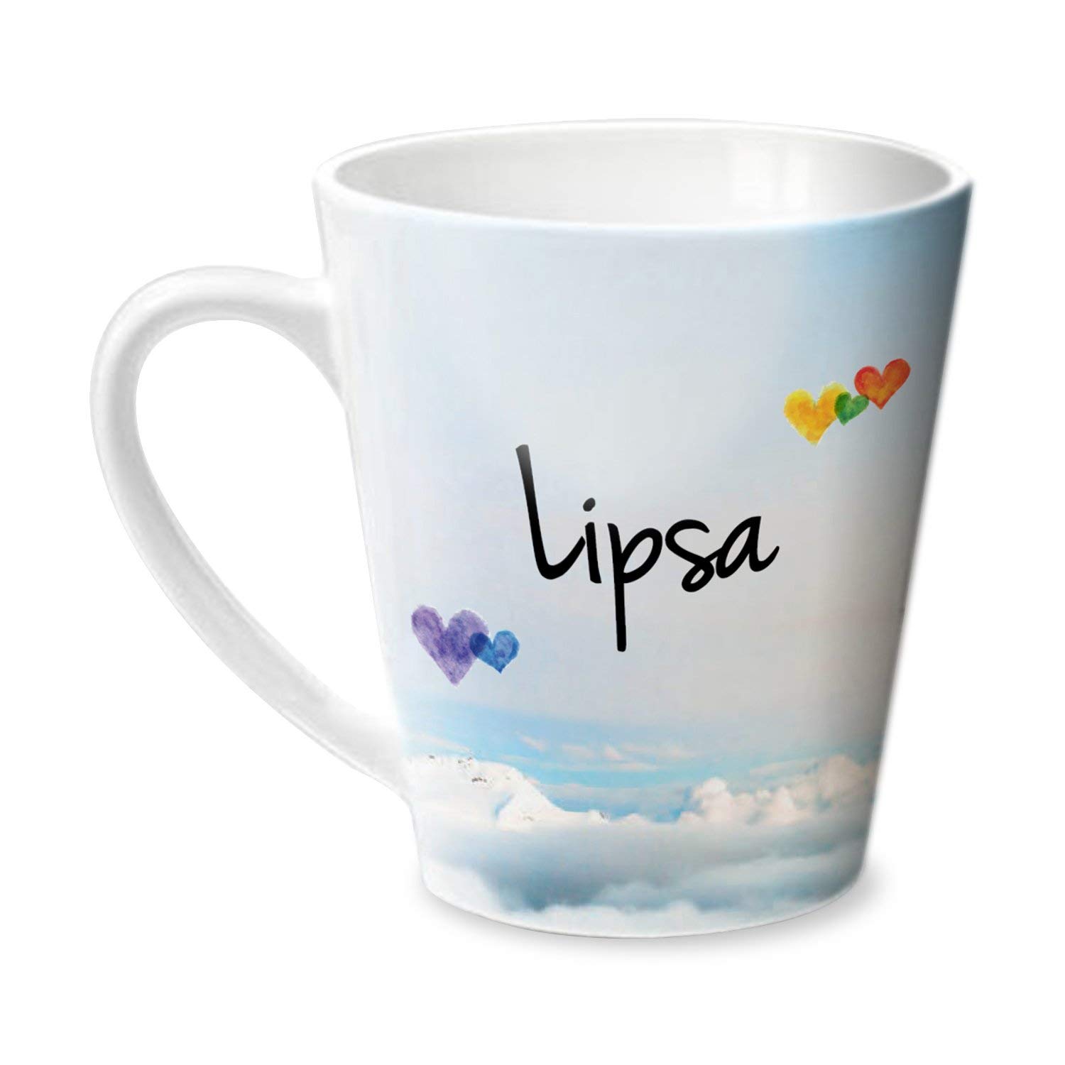 Hot Muggs® Simply Love You LIPSA Conical Personalised Name Ceramic, 315ml, 1 Unit