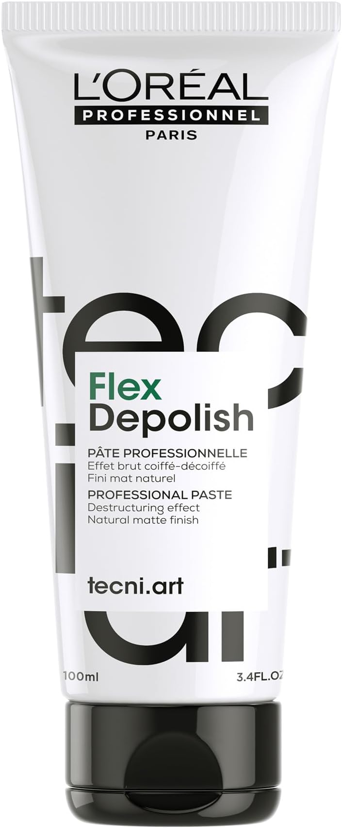 L'Oréal Professionnel Paris Tecni.ART Flex Depolish - Texturizing Paste For Endless Restyling And Natural Matte Finish, For Deconstructed Styles, 3.4 Fl Oz