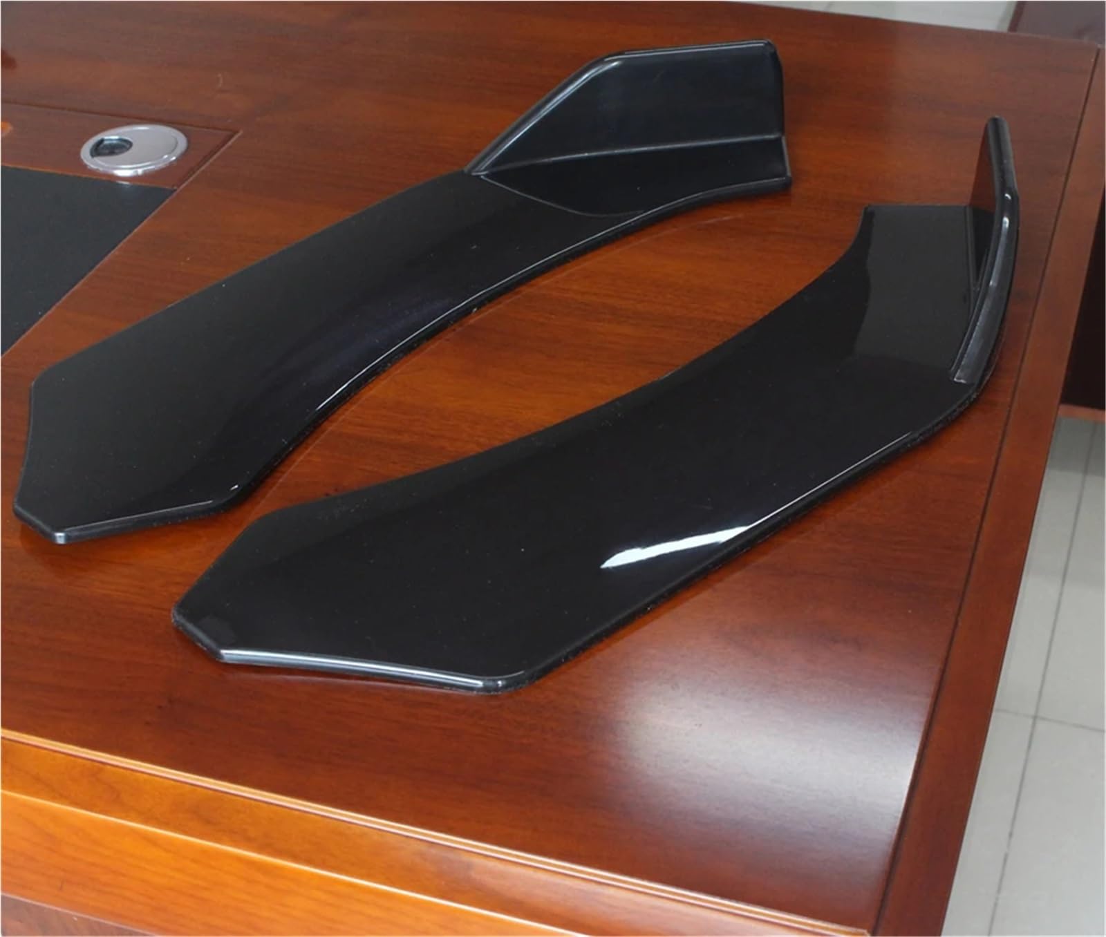 Front Spoiler Lippe 2 Stücke Schwarz Auto Front Stoßstange Diffusor Canard Lip Body Schaufeln Splitter Protector Kit
