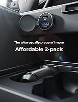 Vista 5 de LISEN Cargador de Coche USB C [2 Pack] [Mini y Metal] Cargador USB para Encendedor de Cigarrillos Carga Rápida [PD QC 3.0] Cargador de Teléfono