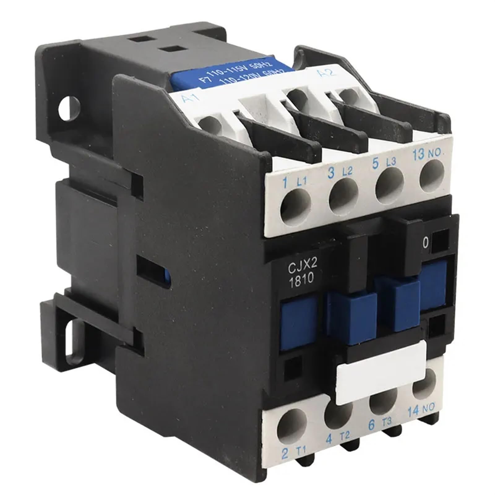 CJX2-1810 Contattore motore CA su guida Din 18A 3 poli 3 fasi 50/60 HZ Interruttore contattore Tensione di controllo 220 V/380 V/110 V 1 pz(CJX2-1810 AC220V)