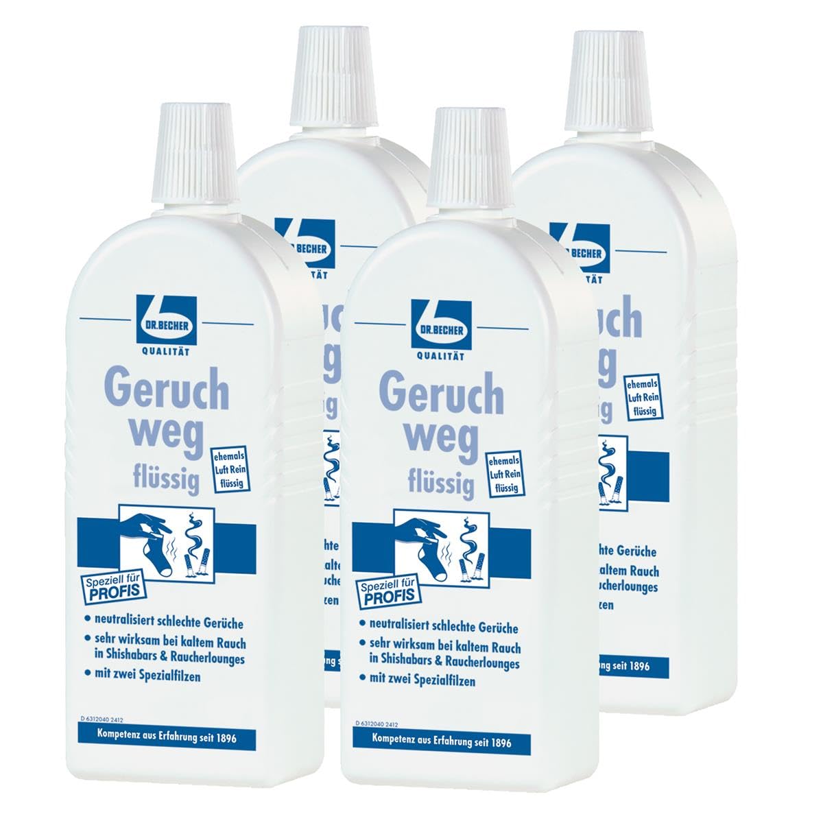 Becher 4 x Dr. Rauchglas 500 ml - neutralisiert unangenehme Aromen