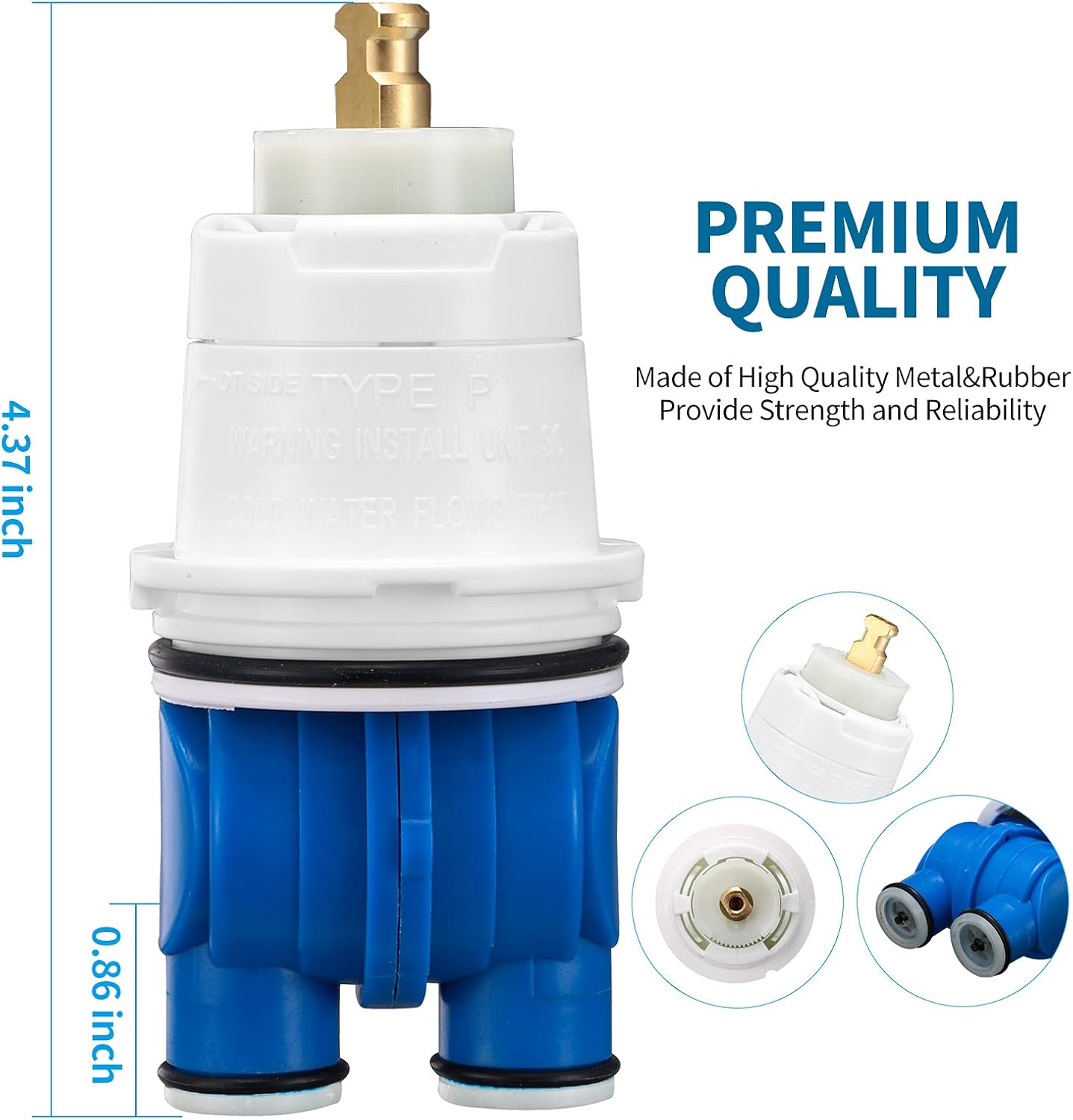 RP19804 Shower Cartridge Compatible with Delta 1300/1400 Series Single Handle Tub Bathtub Shower Faucet Valve Replacement for Delta Monitor Pressure Balance Cartridge, RP22734 Bonnet Nut (1993-2007)
