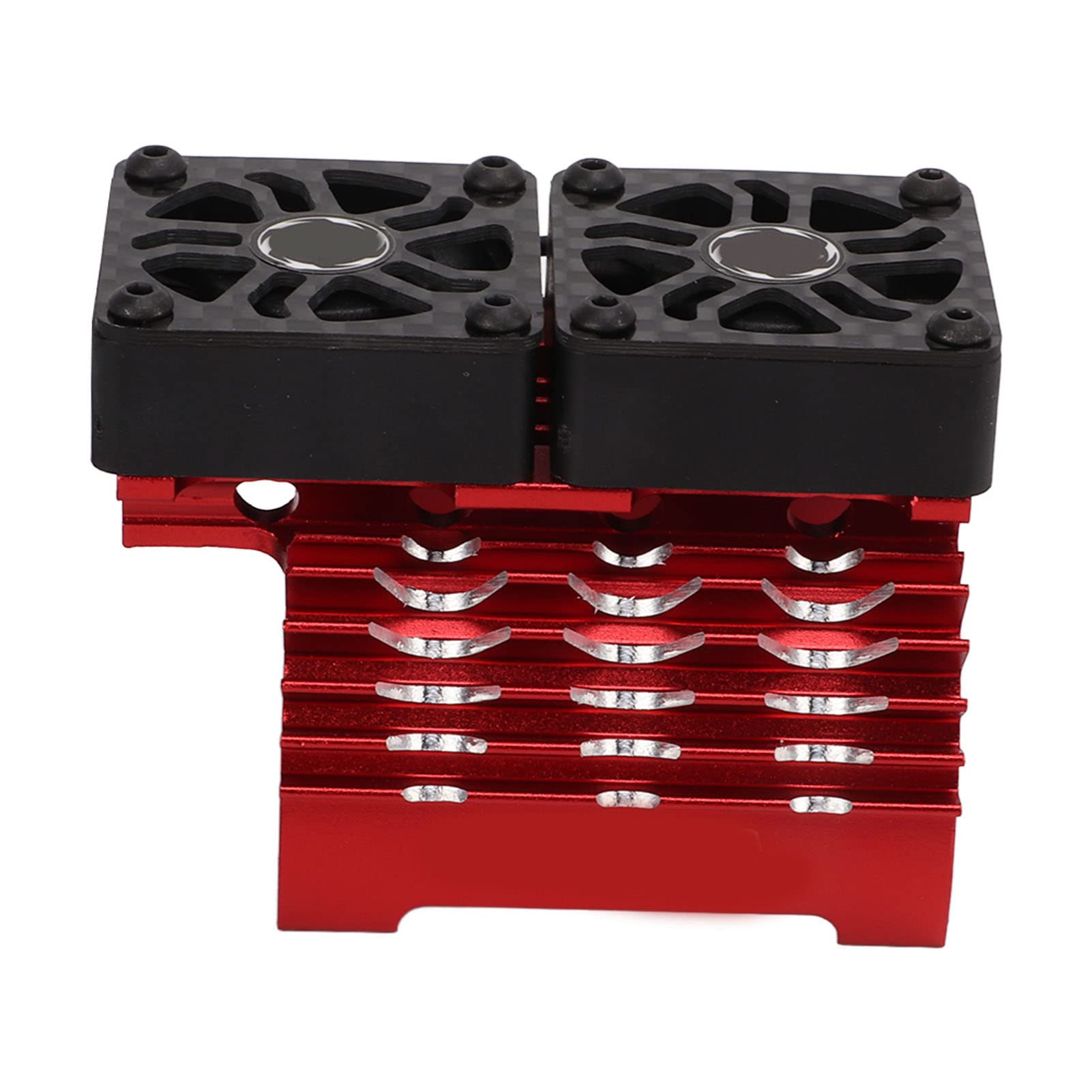 Rc Motor Cooling Fans, Rc Brushless Motor Fan Rc Cooling Fans with Metal Cover 4068 4074 Brushless Motor Heatsink Dual 30mm for 1/8 Remote Control Car (Red)