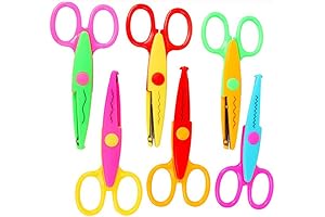 Jialeey Safety Squiggly Scissors for Kids - Creative Crafts Paper Cutters