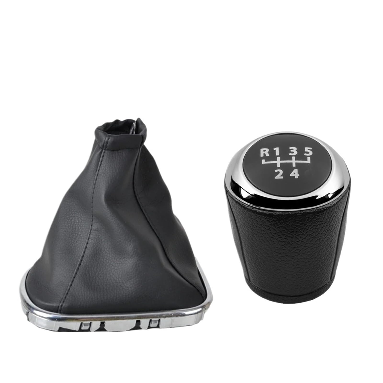 Qmtvfsrh 5 Speed Combo Car Gear Shift Knob Manual 5/6 Speed Gear Shift Knob Pu Gaiter Boot Cover For Cruze 2008-2015 Black Shifter(5 Speed Combo)