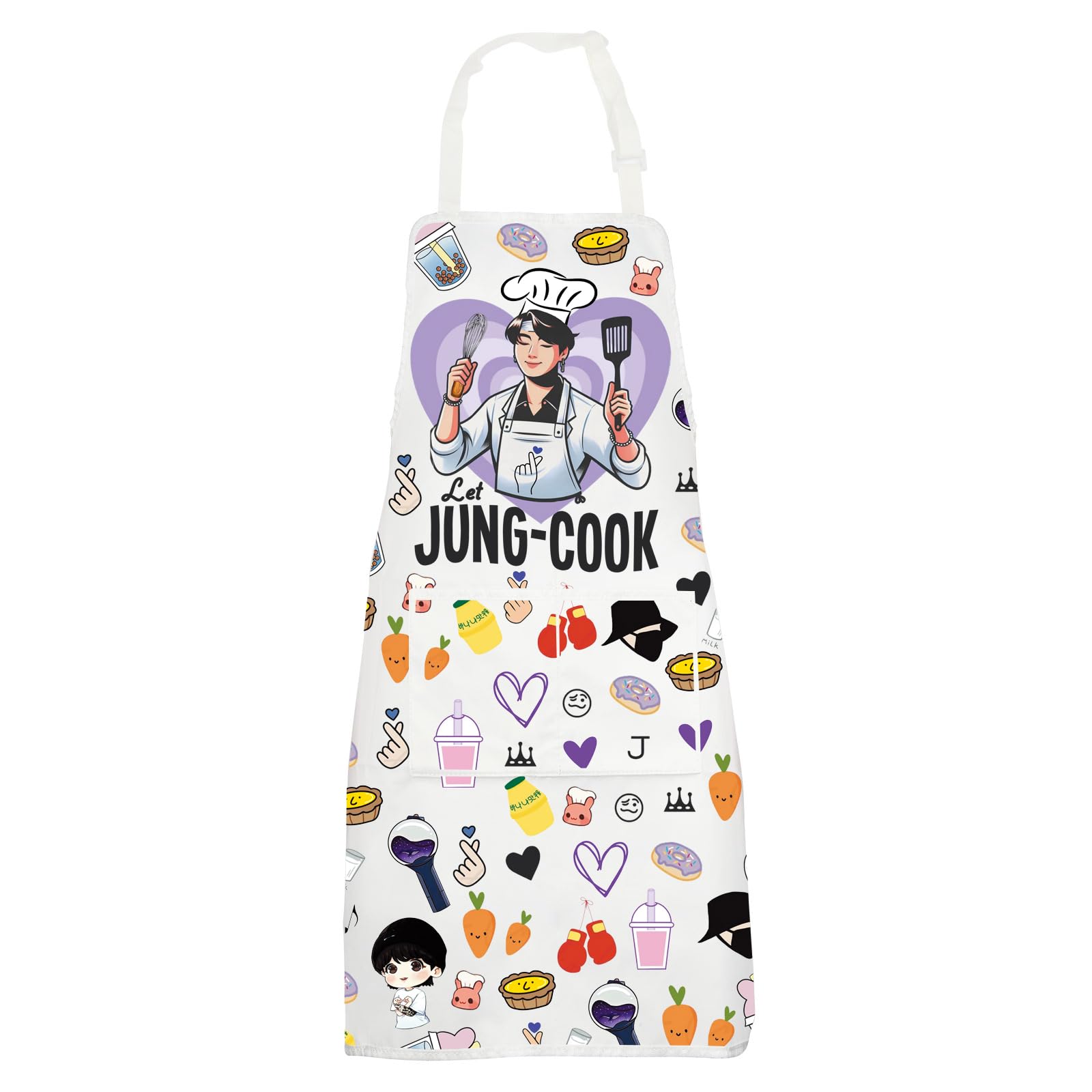JNIAP Korean Group Kitchen Apron Korean Group Fans Gifts Korean Group Kitchen Gifts Korean Music Lover Gift