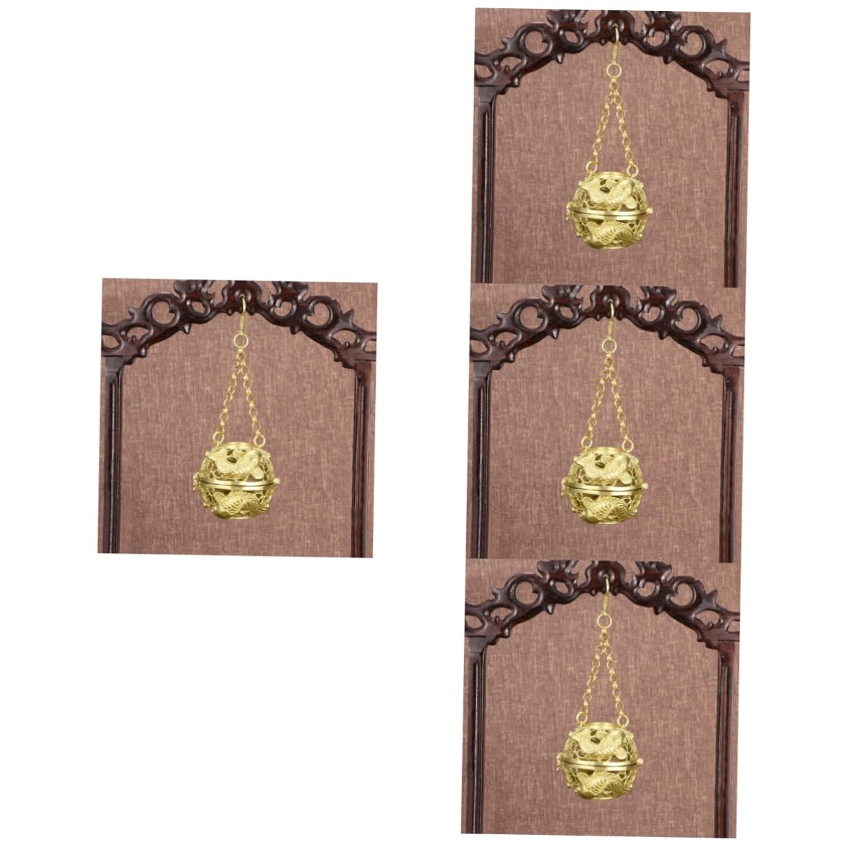 Alipis 4 Pz palla per aromaterapia collana di aromaterapia pendente della collana dell'aroma spalliera gemstone collane pendente per ia apribile ciondolo collana rame