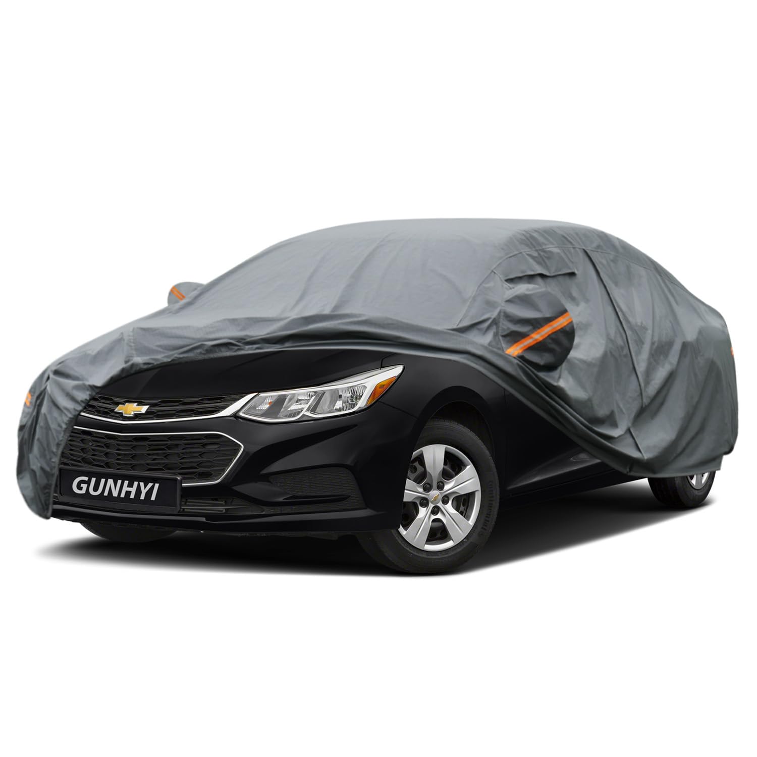 GUNHYI Premium Car Cover Custom Fit Chevrolet Cruze Sedan, 16 Layers Heavy Duty Car Cover Waterproof All Weather with Zipper Door for Sun Rain Snow Dust Uv Protection