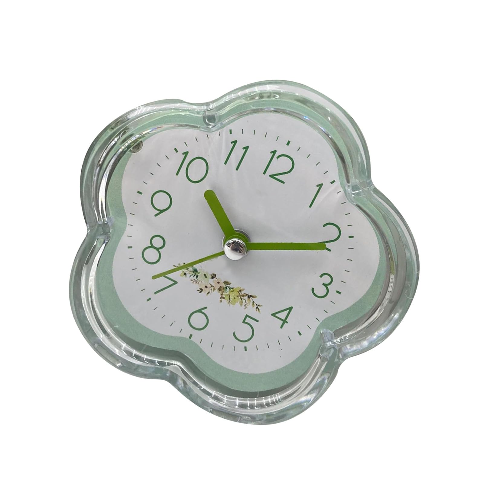 SIXRUN Sveglia Carina, Allarme Forte dal Design Silenzioso a Forma di Fiore per Chi Ha Il Sonno Pesante con Aspetto Unico e Opzioni di Colore per la Camera da Letto (Green)