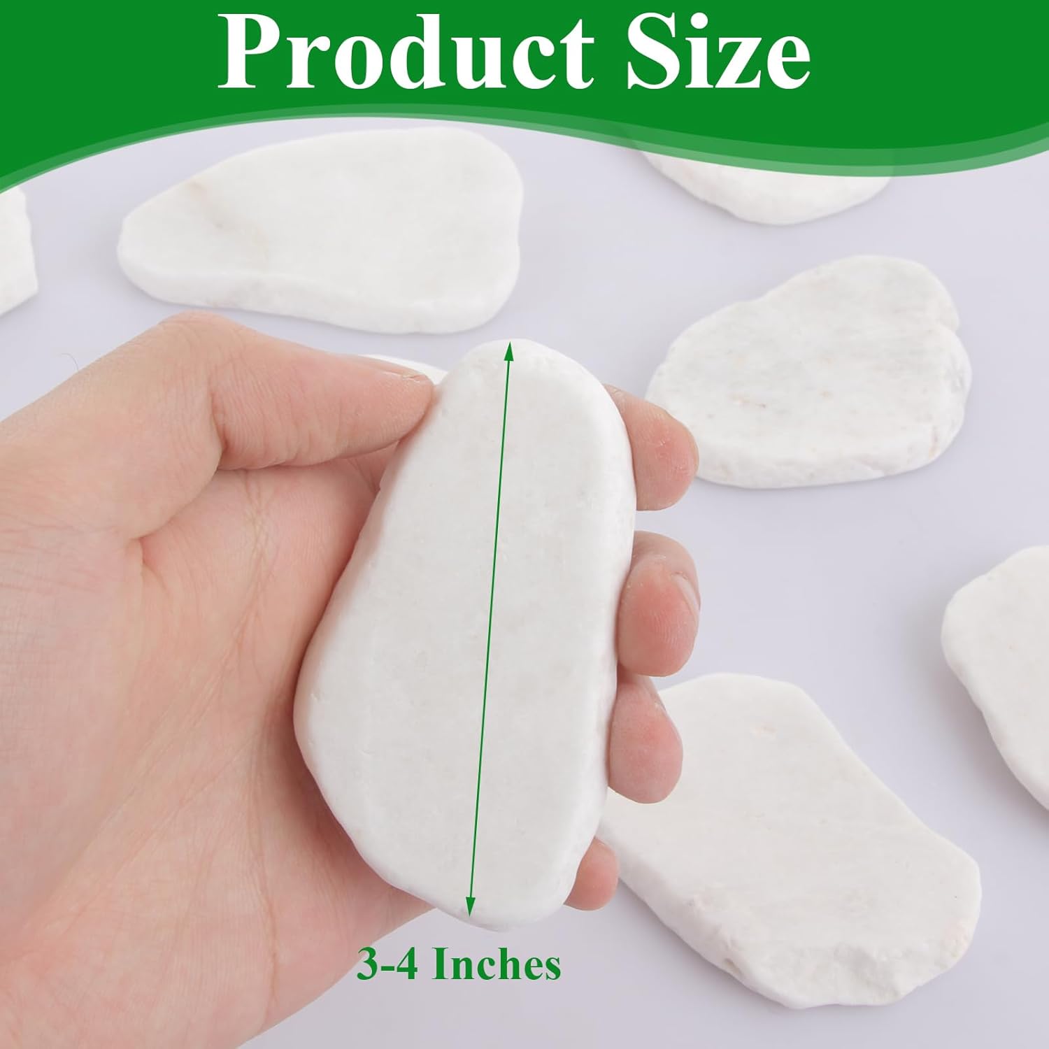 18 Pack Rocks for Painting - 3-4 Inches Flat Smooth River Rocks to Paint for Crafts - Large Paintable Stones Bulk for Adults, Arts DIY, Crafting Painting Supplies