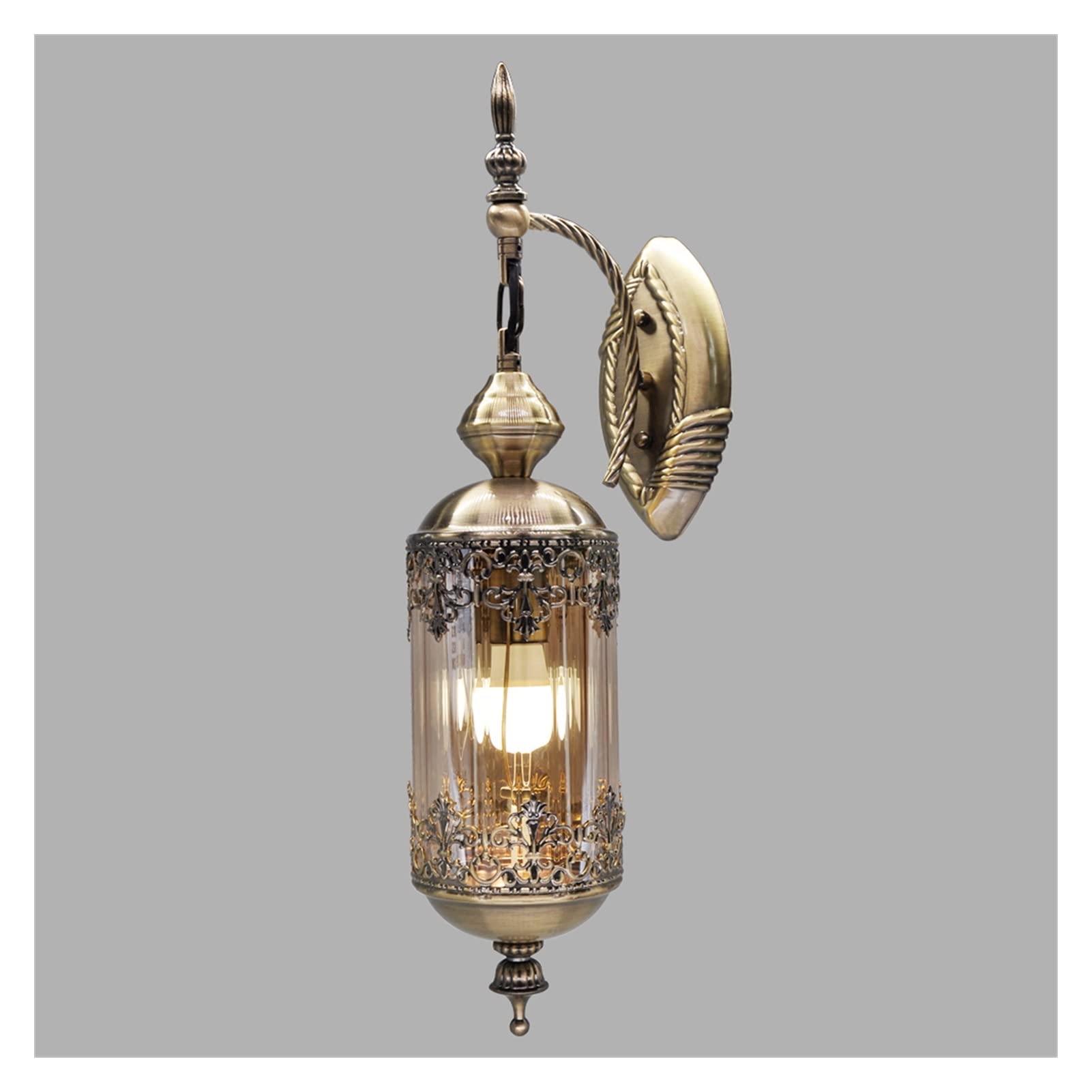 Lámpara de pared, Retro Turquía Lámpara de pared Pantalla de vidrio Soporte galvanizado Compatible con bar Restaurante Cocina Cafetería Lámparas de pared Accesorios Pasillo, Lámpara de pared moderna