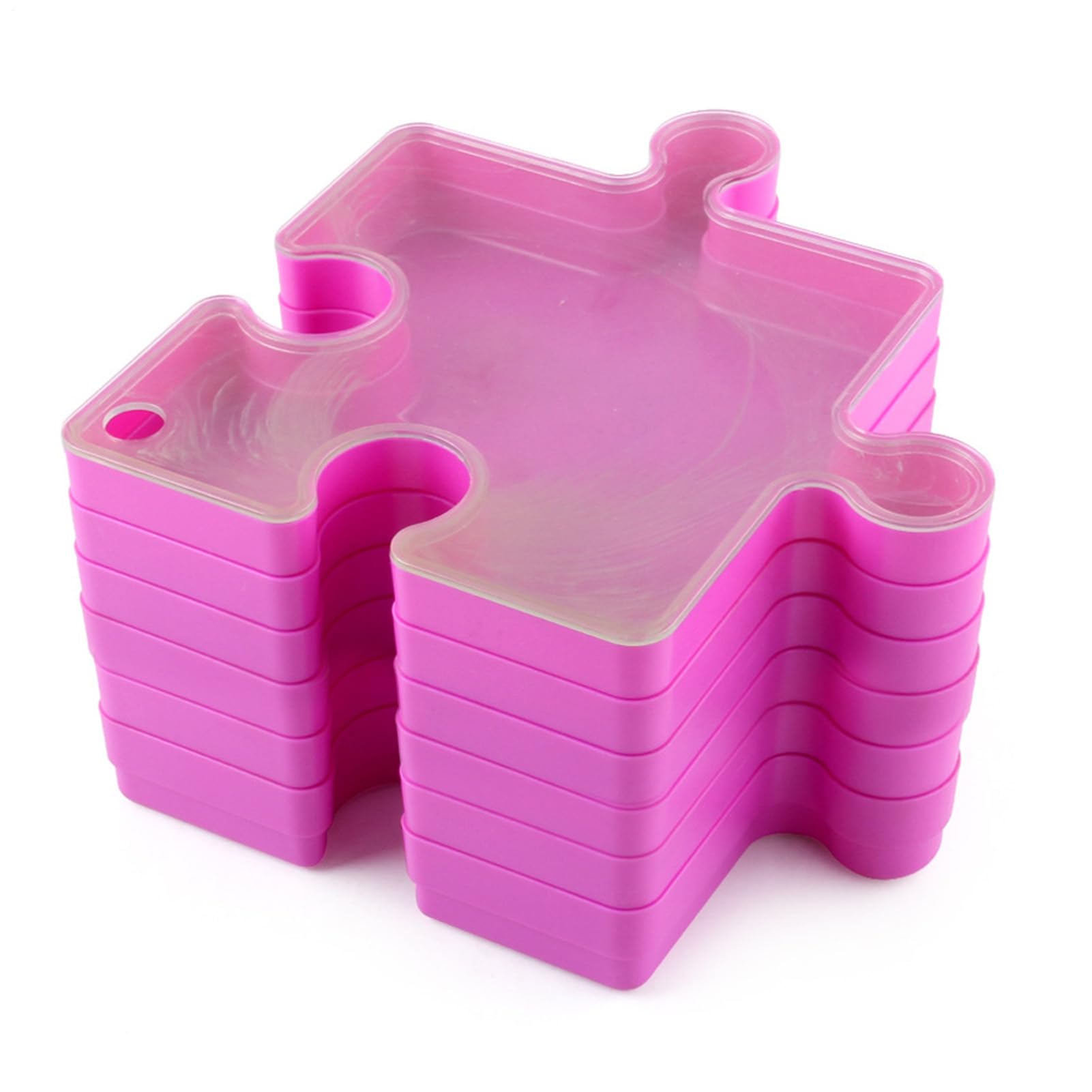 Puzzle Sorting Trays - 19 cm Set of 6 Stacking Trays | 1000 Piece Puzzle Sorter for Adults and Children | Puzzles Storage Street View Block Box Simplific