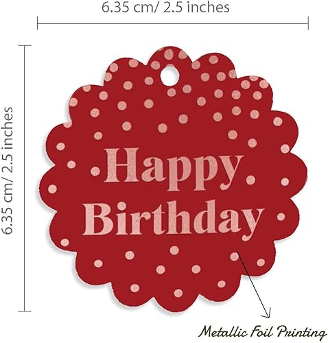 Miniatura 289 de Etiquetas colgantes para botellas de feliz cumpleaños, paquete de 100 unidades Blanco,Aqua Blue,Negro,Azul,Azul turquesa oscuro,Rosa