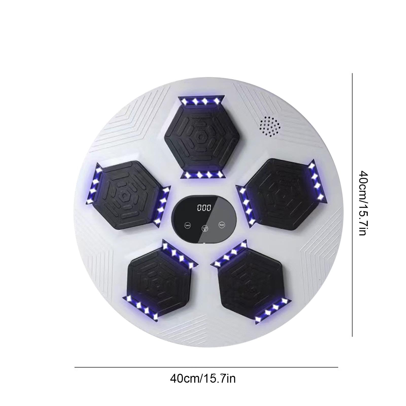 Music Boxing Machine - Macchina da boxe da parete, attrezzatura da allenamento | Punzonatrice elettronica con modalità di illuminazione, boxer musicale regolabile per allenamento al chiuso