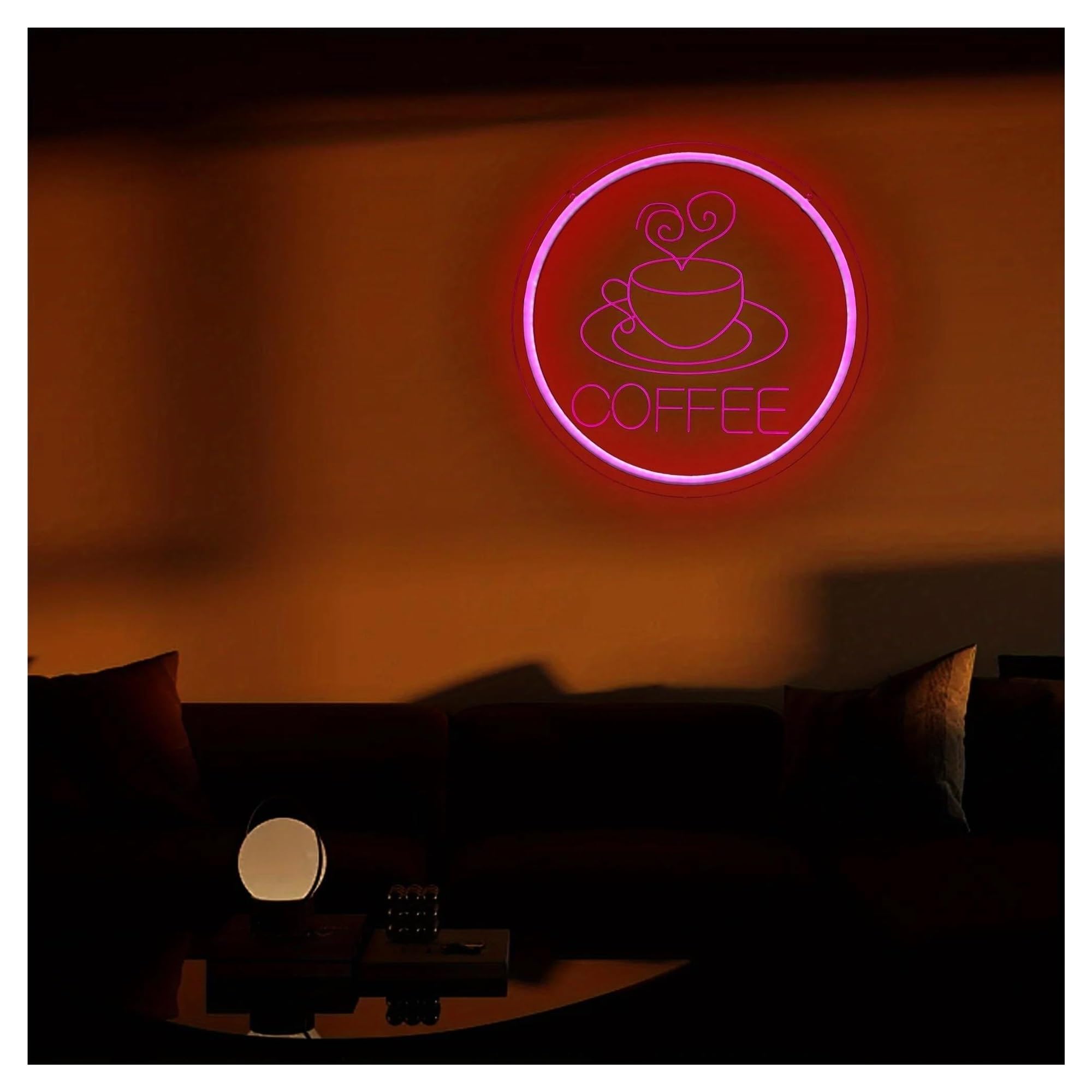 Scritta luminosa Luci Al Neon Incise Con Scritta caffè, Adatte Per Caffetterie, Ristoranti O Qualsiasi Spazio Per Gli Amanti Del Caffè 30x30cm